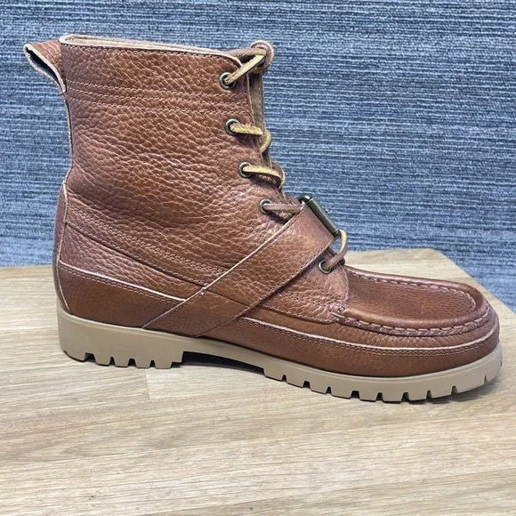 Polo Ralph Lauren Ranger Boots Men 8.5 Brown Leather Polo  display picture 3